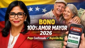 Bono 100% Amor Mayor Abril 2026 - Pago Confirmado, Requisitos y Cómo Registrarse