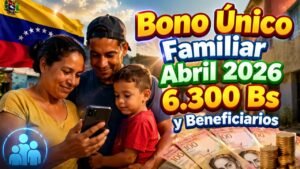 Bono Único Familiar Abril 2026 6.300 Bs y Beneficiarios