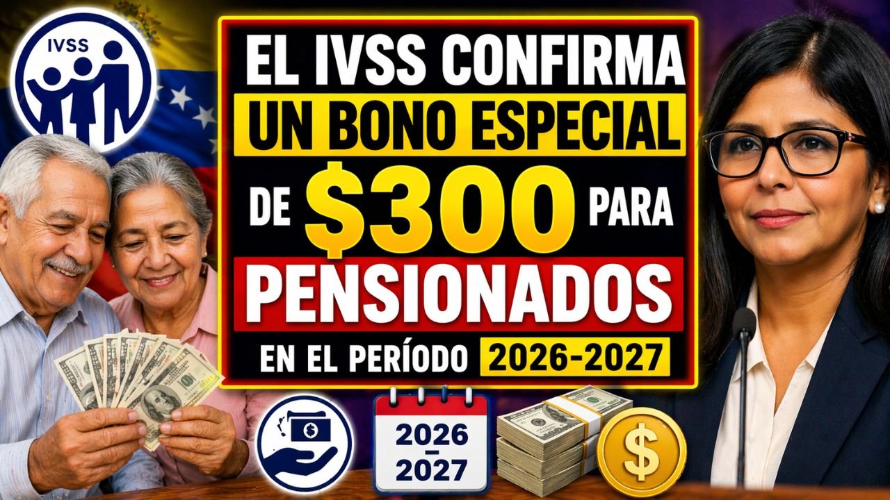 El IVSS confirma un bono especial de $300 para pensionados en el período 2026-2027