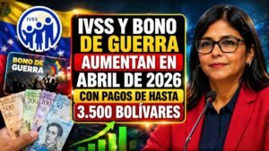 IVSS y Bono de Guerra aumentan en Abril de 2026 con pagos de hasta 3.500 bolívares