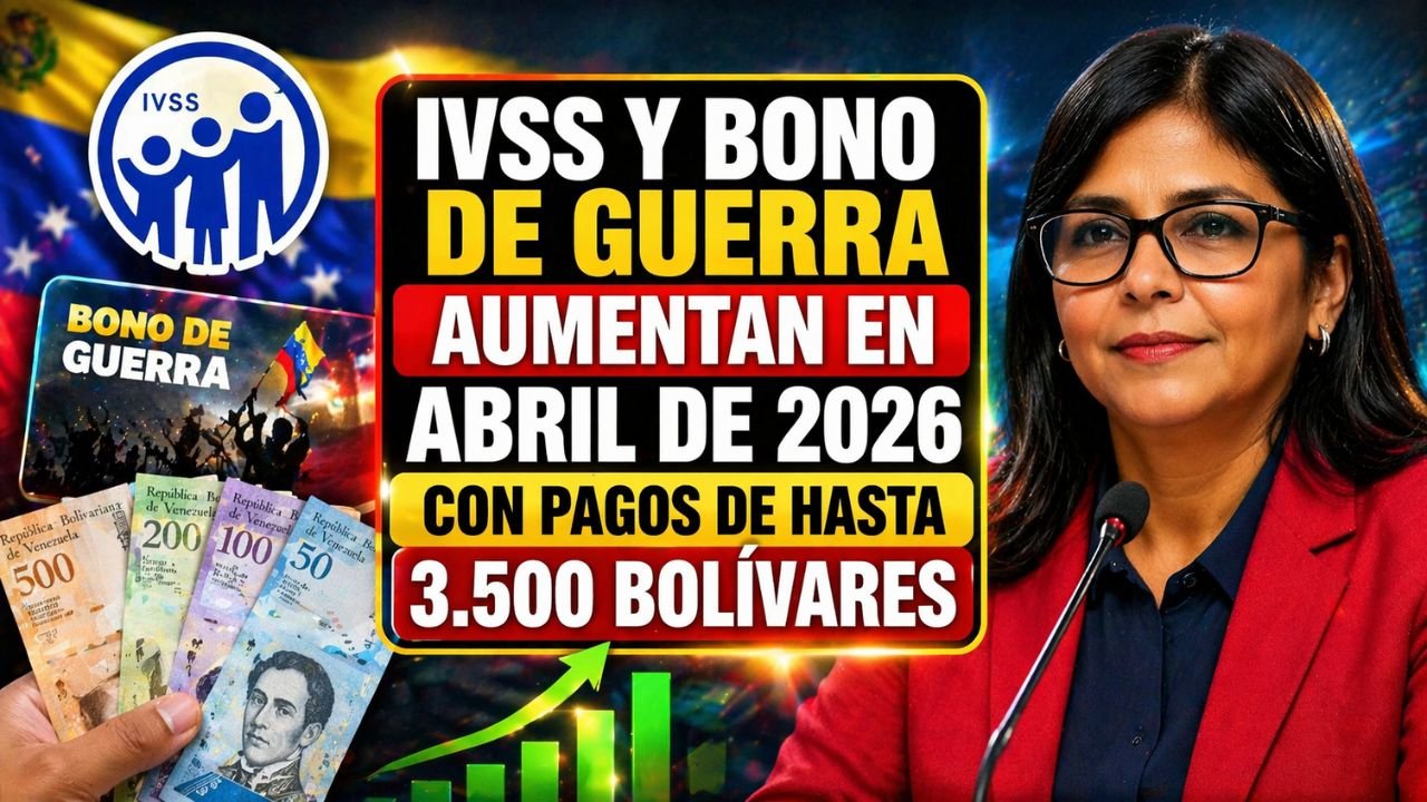 IVSS y Bono de Guerra aumentan en Abril de 2026 con pagos de hasta 3.500 bolívares